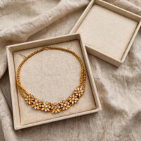 artificial-golden-orange-crystal-necklace-party-wear-pakistan