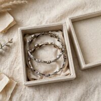 Silver Zircon Kada Bangles - White Shine One Carat - Image 2
